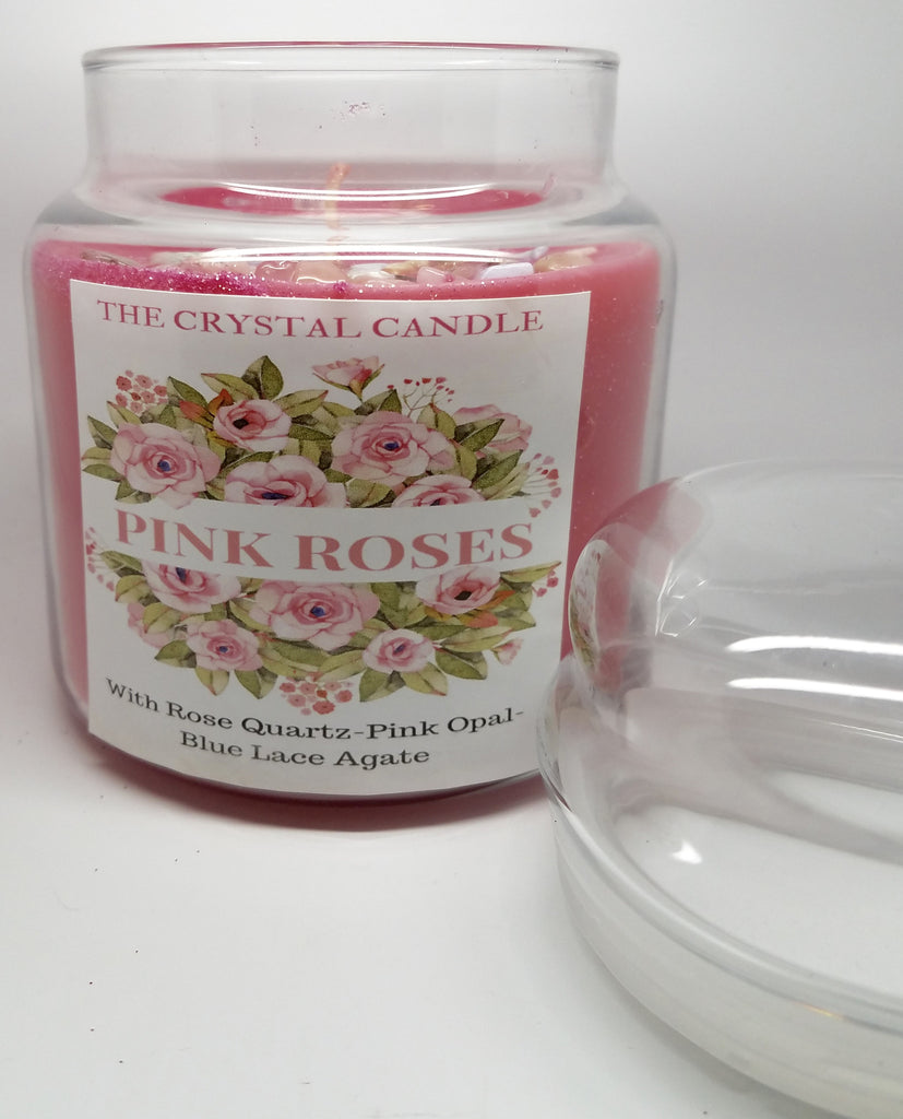 Crystals & Candles Pink Roses