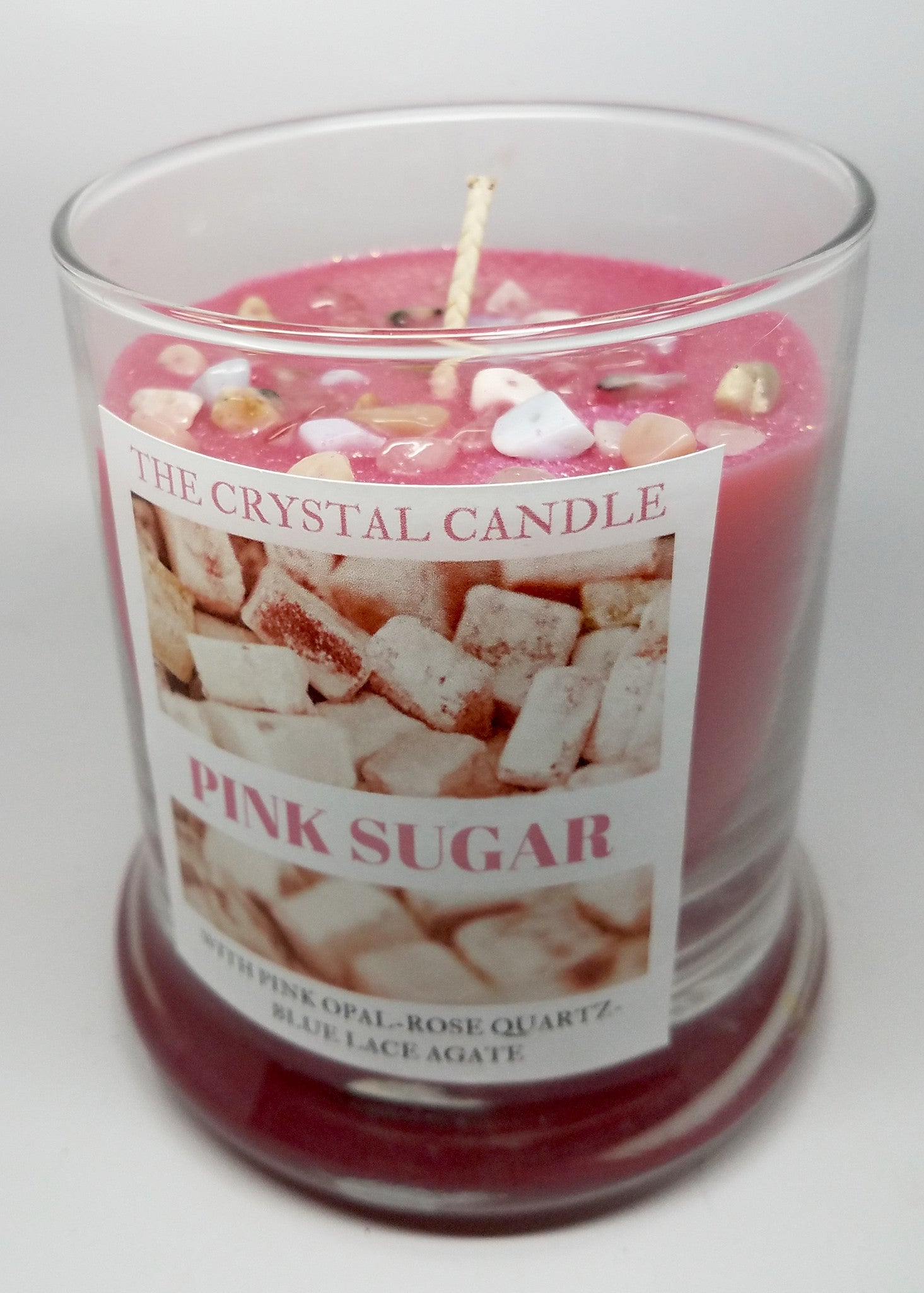 Crystal & Candles Pink Sugar Status Jar Candle