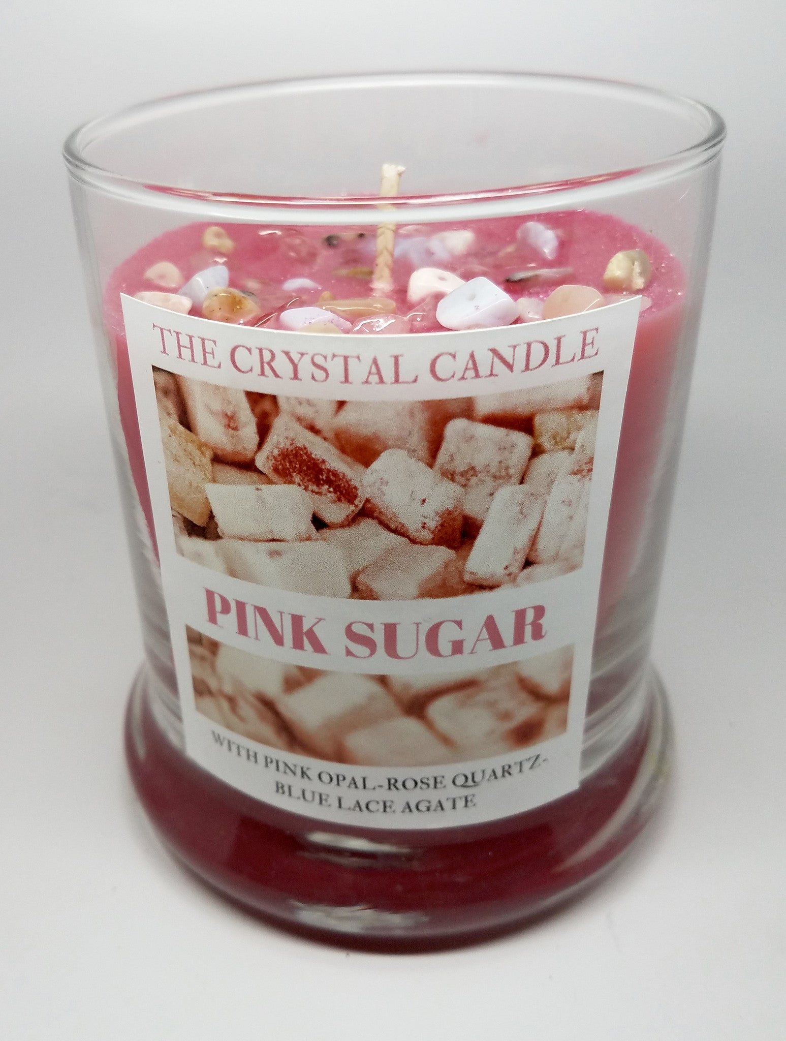 Crystal & Candles Pink Sugar Status Jar Candle