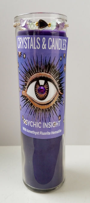 Crystal & Candles- Psychic Development Hand Poured Meditation Candles W/ Special Surprise Gift Inside