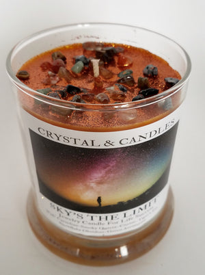 Sky's The Limit-Crystal Candle For Motivation & Success Jewelry Surprise Candle