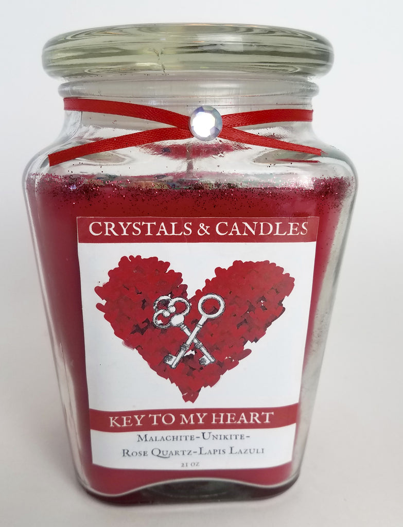 Key To My Heart Deluxe Crystal Jewelry Candle