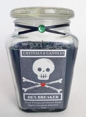 Hex Breaker Deluxe Protection  Crystal Jewelry Candle