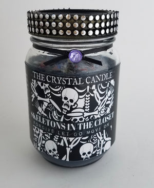 Skeletons In the Closet- Crystal Candle To Remove Your Emotional Baggage