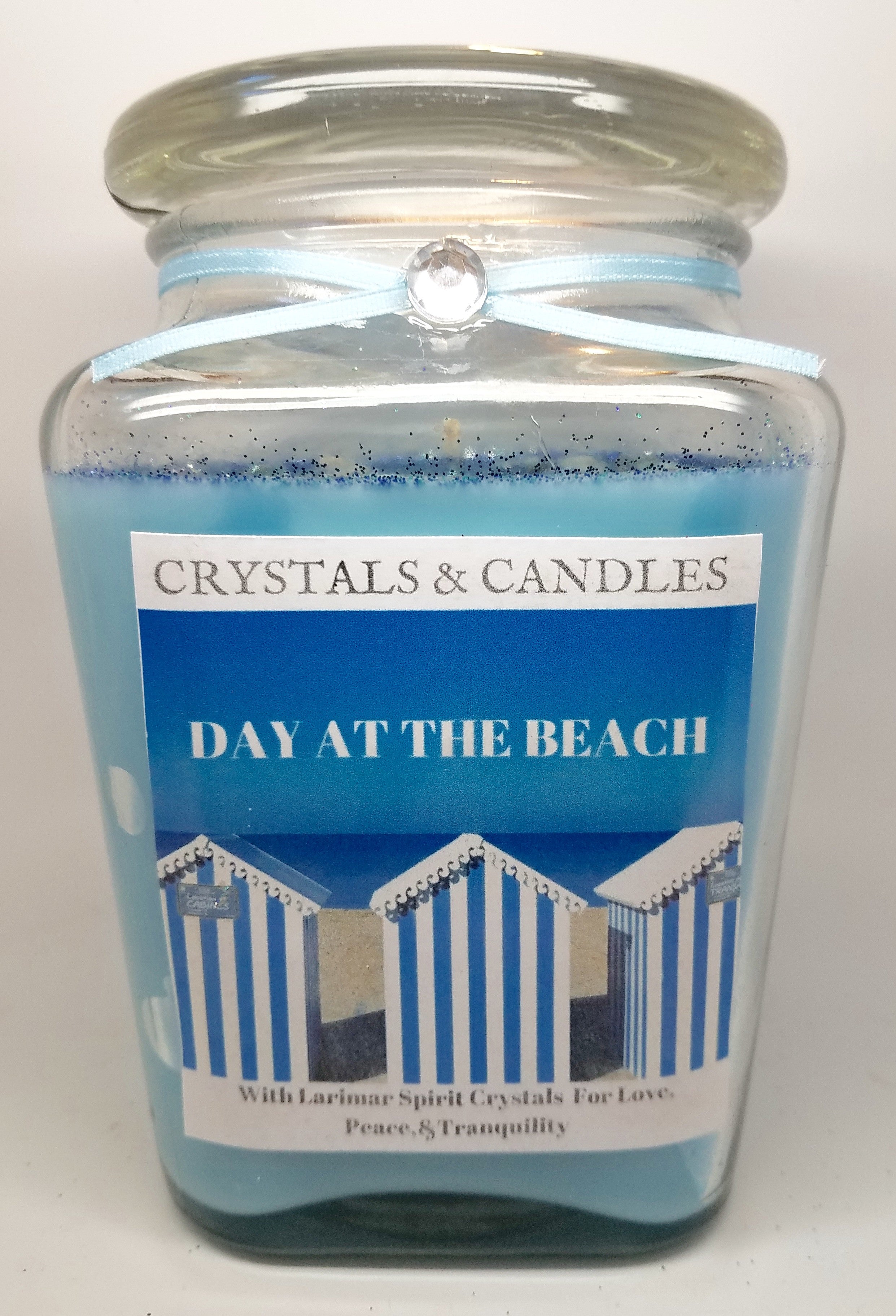 Day At The Beach - Larimar Crystal Jewelry Candle