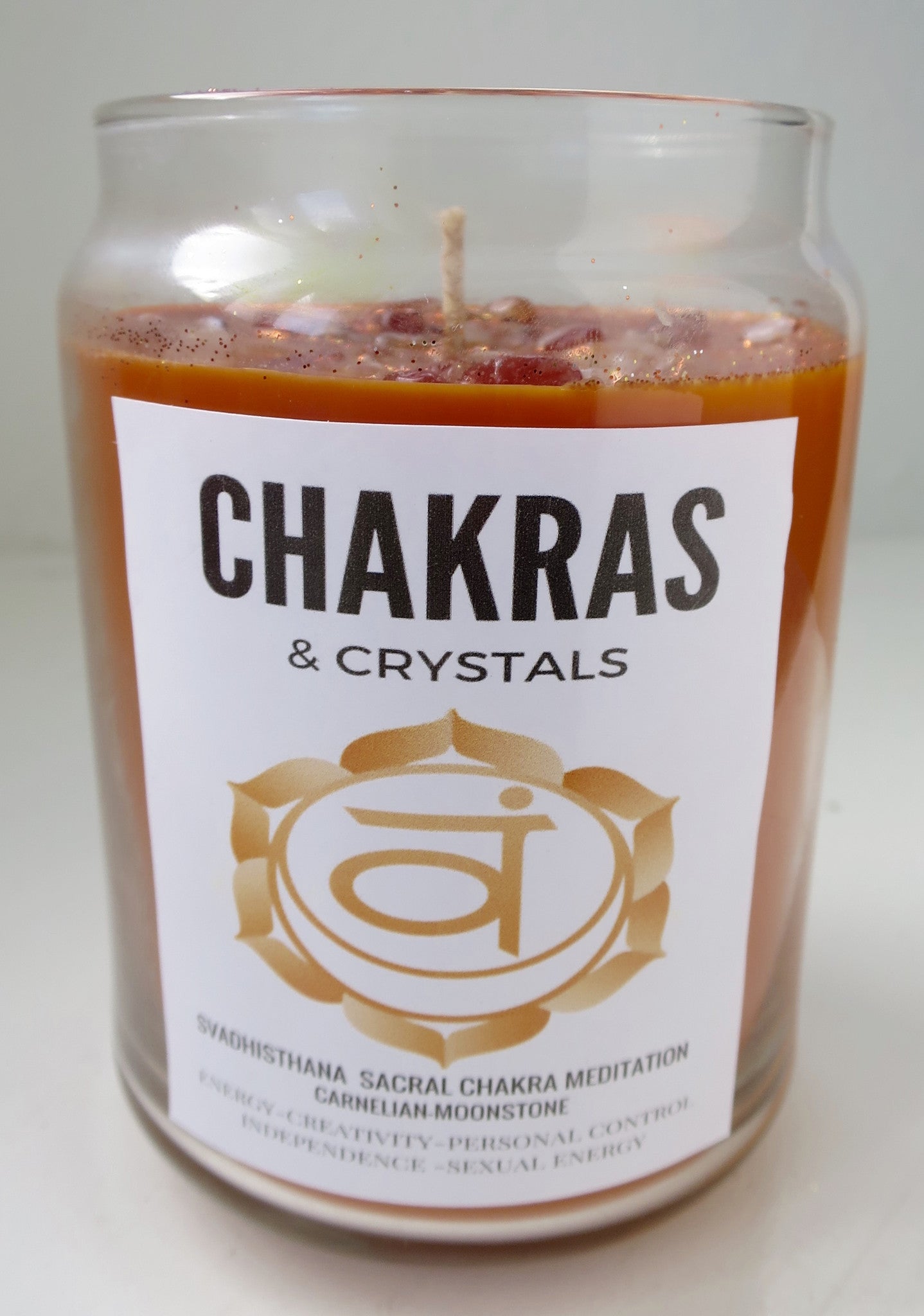 Chakra & Crystals Chakra Meditation Candle- Sacral Chakra