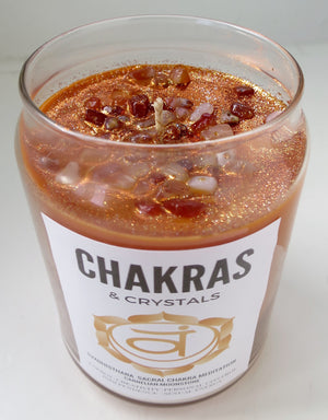 Chakra & Crystals Chakra Meditation Candle- Sacral Chakra