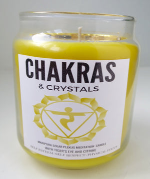 Chakra & Crystals Chakra Meditation Candle- Solar Plexus