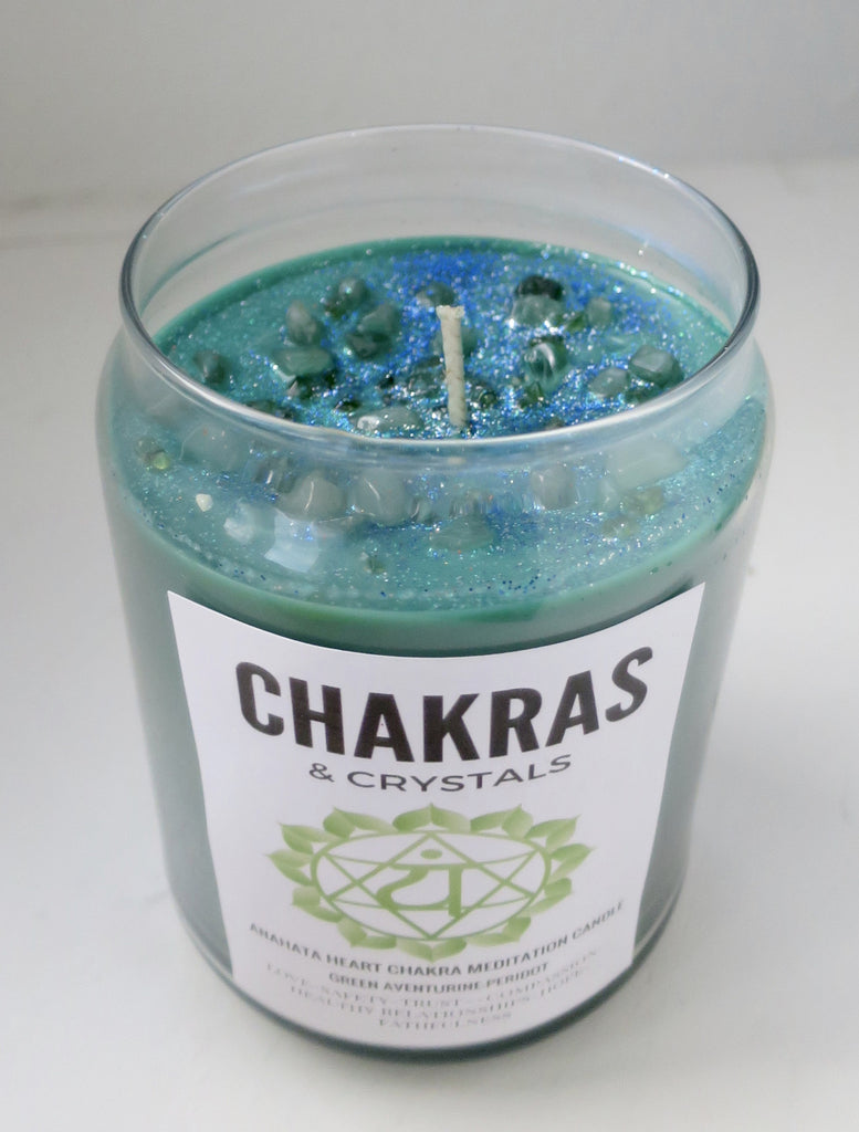 Chakras & Crystals Chakra Meditation Candle-Heart Chakra