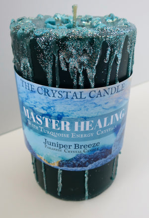 Crystal Candle Drip  Design Paraffin-Master Healing Turquoise